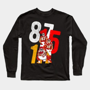 Patrick mahomes & Travis kelce & tyreek Hill - BLACK Long Sleeve T-Shirt